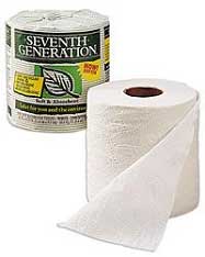 Toilet tissue produced with recycled paper
