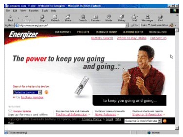 Energizer battery advert