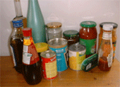 Typical products stored in glass and metal containers in UK households